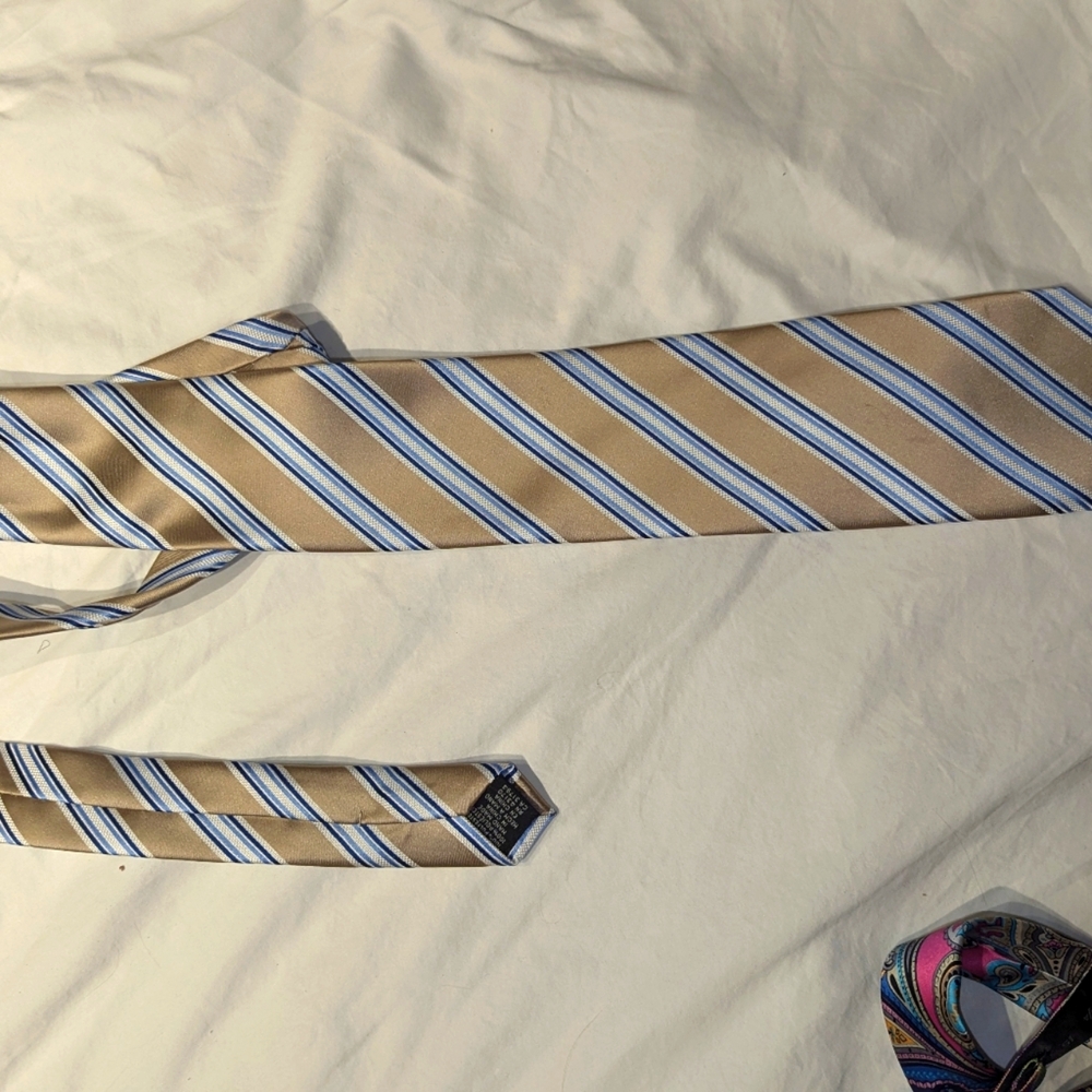 2 men's brown ties
